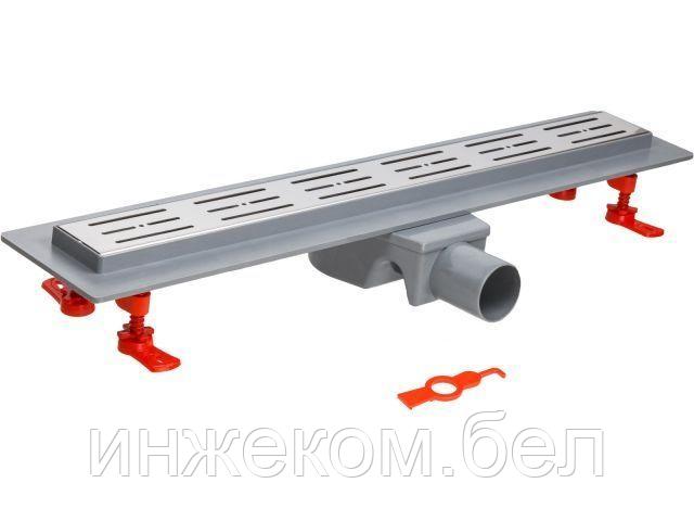 Сливной трап горизонтальный D 50, реш. нерж., сухой затвор, 63х600мм, AV Engineering