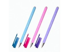 Ручка шариковая масляная BRAUBERG "FRUITY Pastel", СИНЯЯ, soft-touch, узел 0,7 мм, линия письма 0,35 мм,