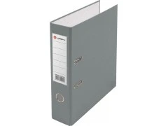 Папка регистратор А4, ПВХ LAMARK, 80 мм, с мет. уголком, серый, арт.AF0600-GR1
