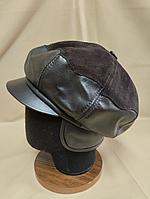 Берет из кожи Ж-3141-2 кожа/замша