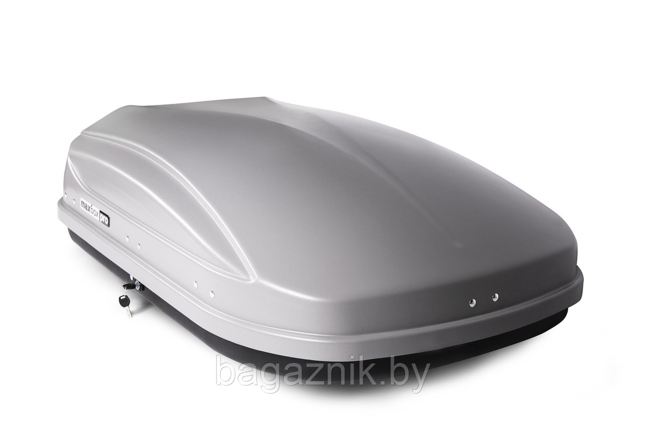 Автобокс MaxBox PRO 430 (малый) (136x96x42см) двухсторонний, серый