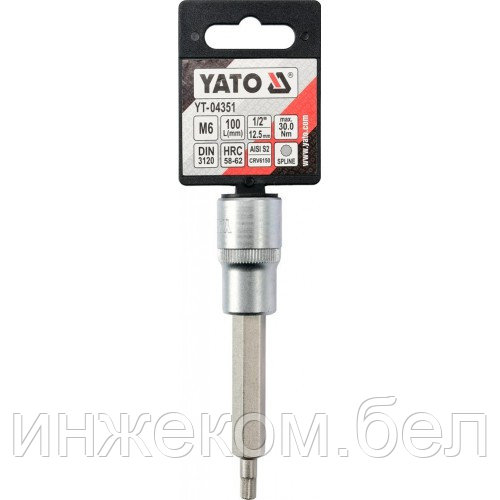 Головка 1/2"- вставка M6 L100мм "Yato"