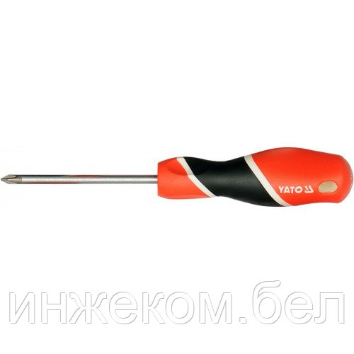 Отвертка крестовая магнитная PH0х75мм S2 HRC58 "Yato"