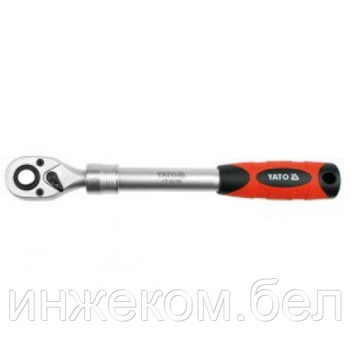 Ключ трещоточный для головок 3/8" 72T телескопический L215-315мм CrV "Yato"