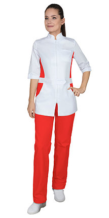 Костюм СИРИУС-БАРБАРА женский белый с красным, фото 2