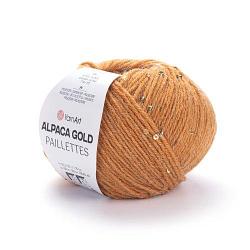 Пряжа Alpaca Gold Paillettes (Альпака Голд с пайетками) цвет 9311 рыжий