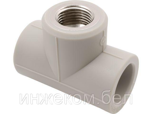 Тройник ПП комб. вн. 32х1", сер. FV Plast (Под заказ кратно коробкам)