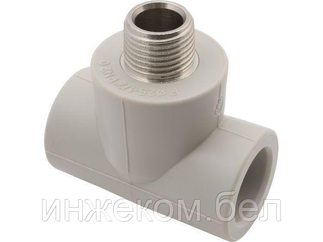 Тройник ПП комб. нар. 25х1/2", сер. FV Plast (Под заказ кратно коробкам)