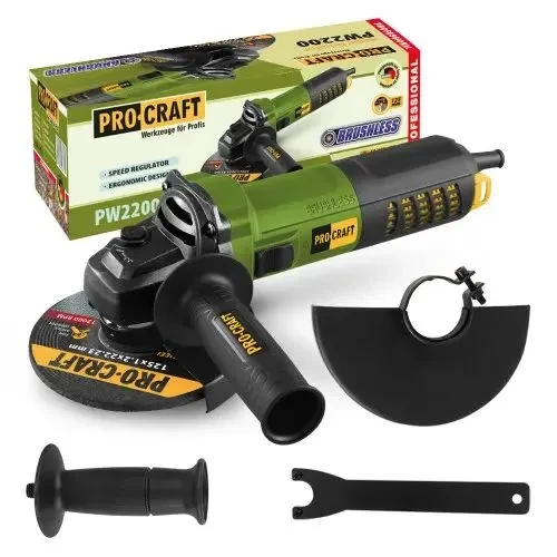 Угловая шлифмашина бесщеточная ProCraft PW1550 (850 Вт, регул. оборотов)