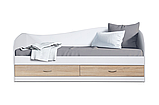 Кровать с ящиками "Лагуна-2" Мебель-Класс белый/дуб сонома, фото 2