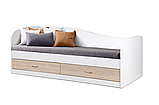 Кровать с ящиками "Лагуна-2" Мебель-Класс белый/дуб сонома, фото 3
