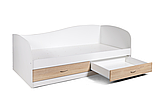 Кровать с ящиками "Лагуна-2" Мебель-Класс белый/дуб сонома, фото 4