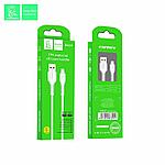 Кабель Micro USB Denmen D42V 1м, 2,4А силиконовый, белый