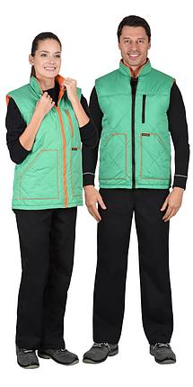 Жилет СИРИУС-ЕВРОПА удлиненный (на подкладке флис) зеленое яблоко, фото 2