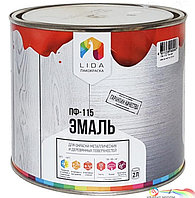 Эмаль ПФ-115 LIDA первый сорт, 2л (Цвет черная)