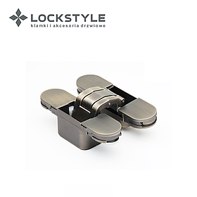 Петля скрытая 3D LOCKSTYLE, модель ECLIPSE 2.0 комплект  ANTIQUE BRONZE (бронза)