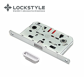 Замок магнитный межкомнатный AGB Polaris WC комплект (серебро) В06102.50.41