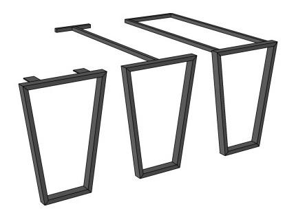 Опора металлическая для барного стола серии V. Любой размер и цвет.  Доставка по РБ!