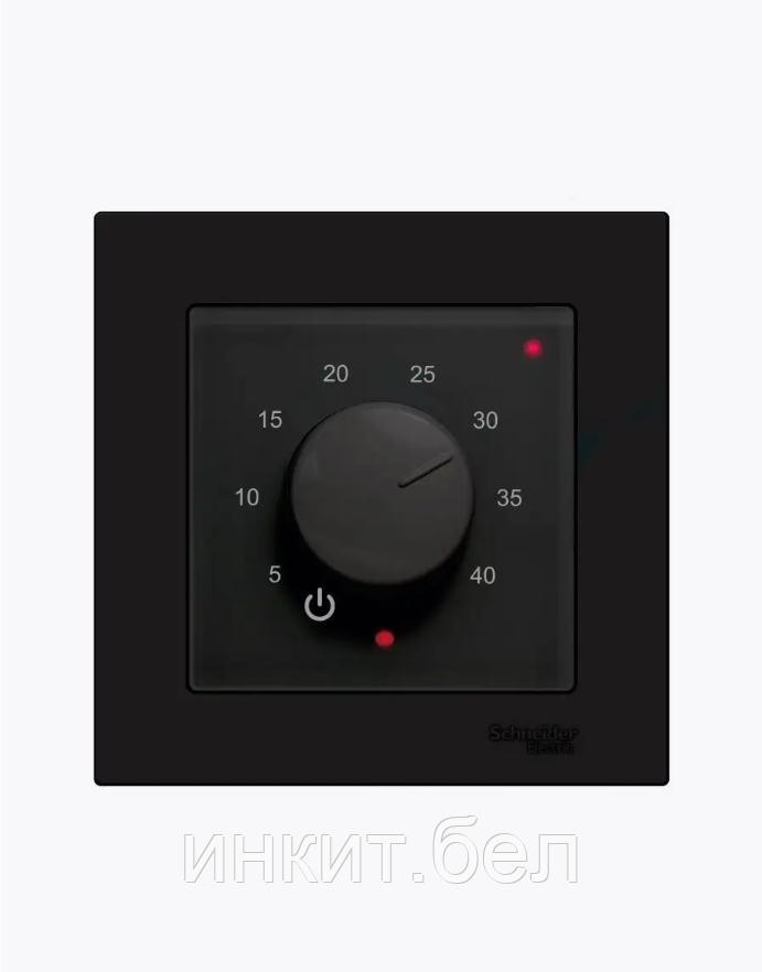 Терморегулятор ТР-03 Атлас Дизайн черный под рамку Schneider Electric