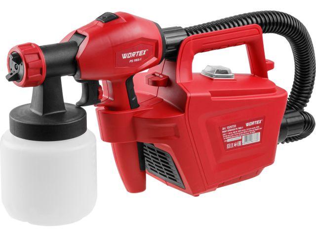 Краскораспылитель электрический WORTEX PS 1165-1 (650 Вт, 1000 мл/мин, 0.8 л бак 2.6 мм сопло, 80 DIN,)