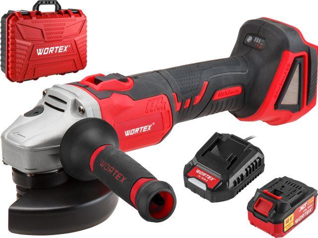 Аккум. углошлифмашина WORTEX CAG 1812 E ALL1 (18.0 В, 1 акк., 4.0 А/ч, Li-Ion, диск 125х22.0 мм)