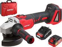 Аккум. углошлифмашина WORTEX CAG 1812 E ALL1 (18.0 В, 1 акк., 4.0 А/ч, Li-Ion, диск 125х22.0 мм)