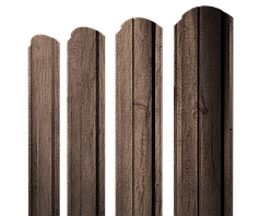 Штакетник Полукруглый Slim фигурный 0,45 Print Premium Almond Wood