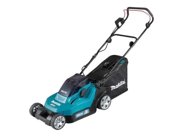 Газонокосилка аккумуляторная MAKITA LXT DLM 382 CM2 (18.0 В, 2 акк., 4.0 А/ч, Li-Ion, шир. 380 мм, выс. 25-75