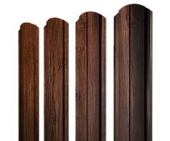 Штакетник Полукруглый Slim фигурный 0,45 Print Premium Cherry Wood