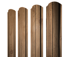 Штакетник Полукруглый Slim фигурный 0,45 Print Premium Pine Wood