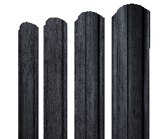 Штакетник Полукруглый Slim фигурный 0,45 Print Premium Grey Wood