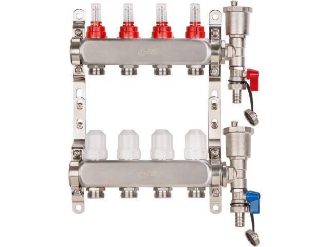 Коллекторная группа AVE136, 4 вых., AV Engineering (Для теплого пола и водоснабжения)