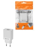 Сетевое зарядное устройство, СЗУ 7, Quick Charge 3.0, 3 А, 2 USB, белый, TDM