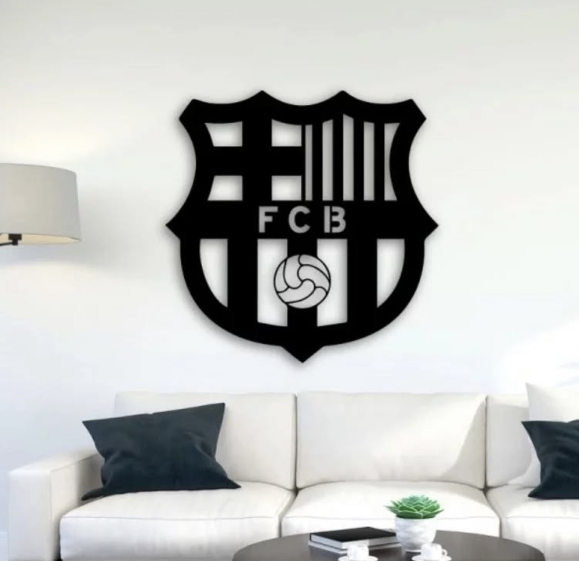 Настенное панно с эмблемой футбольного клуба BARCELONA 50*50 см