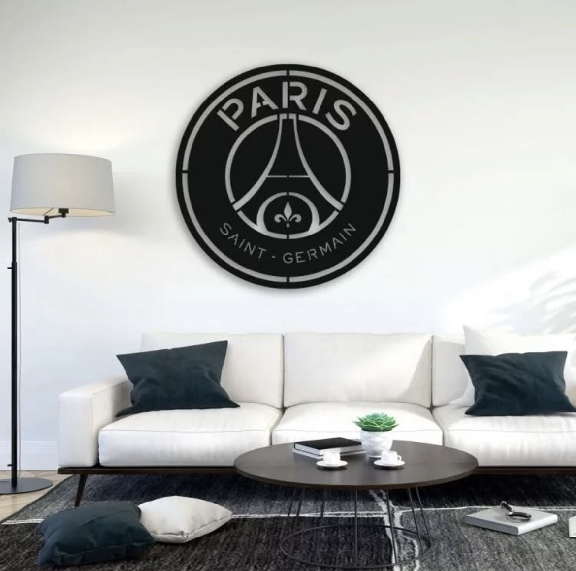Настенное панно с эмблемой футбольного клуба PARIS SAINT-GERMAIN (PSG) 50 см