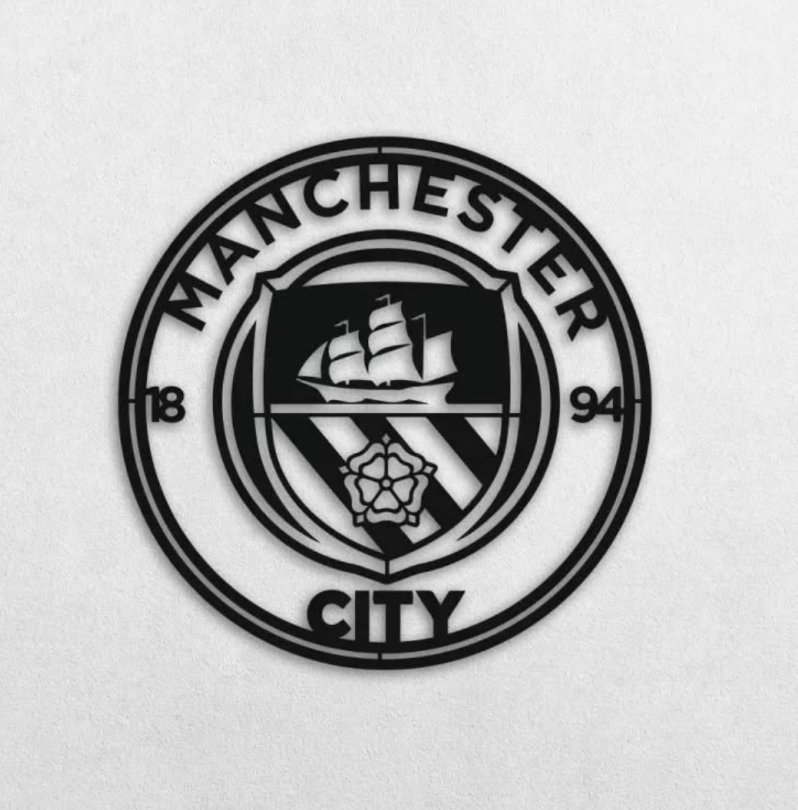 Настенное панно с эмблемой футбольного клуба MANCHESTER CITY 60 см