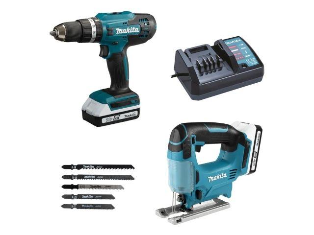 Аккумуляторный АКБ Шуруповерт Дрель MAKITA LXT HP488D + Аккумуляторный АКБ лобзик JV183D (в комплекте 2 акум.