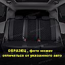 Чехлы на сиденья Geely Atlas Pro  2024 г., экокожа - алькантара ромб чёрный, фото 2