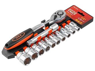 Набор головок 1/2" 10-24мм 12предм. PRO STARTUL (PRO-41212) (пластиковый подвес, 6 граней)
