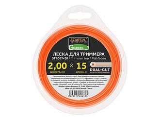 Леска для триммера ф 2.0 мм х 15 м кругл. сеч. DUAL-CUT STARTUL (СТАРТУЛ) GARDEN