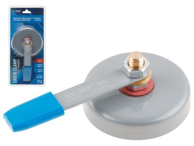 Клемма заземления 500А E-500M SOLARIS (СОЛЯРИС) магнитная в блист.