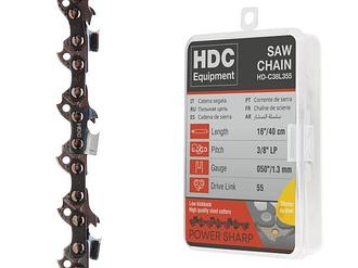 Цепь для пилы 40 см 16" 3/8" LP 1.3 мм 55 зв. (в пластиковый боксе) HDC (HDC Equipment)