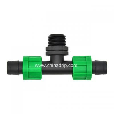 Тройник для капельной ленты / НР 1/2", CHINADRIP TT021712