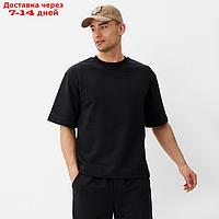 Футболка мужская из органического хлопка MINAKU REGULAR FIT: цвет чёрный, р-р 46