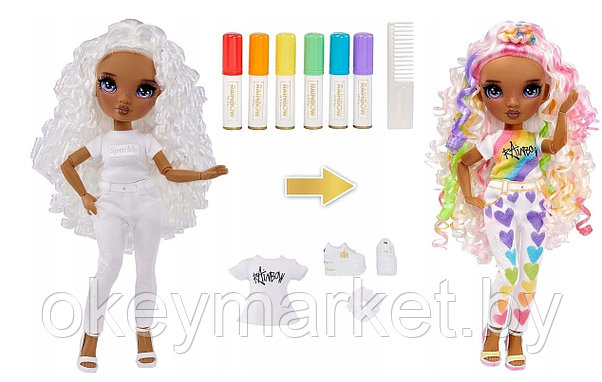 Кукла Rainbow High с фиолетовыми глазами серия Color & Create 594147, фото 3