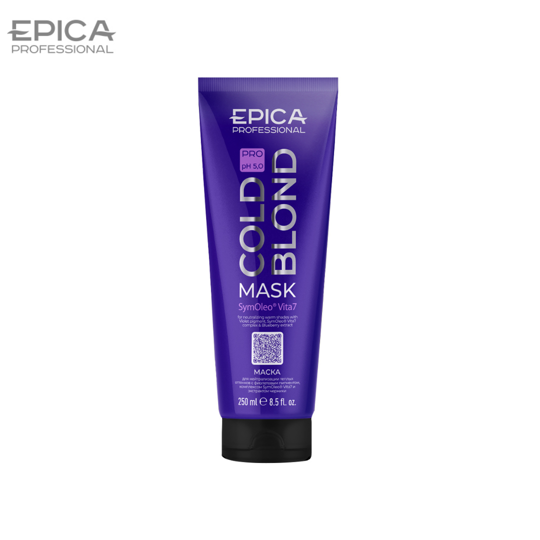 Маска для нейтрализации теплых оттенков Epica Professional COLD BLOND PRO 250мл