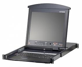 KVM переключатель ATEN 8P CAT-5 HIGH DENSITY DUAL RAIL LCD KVM*KL1508AN-AXA-RG (KL1508AN-AXA-RG)