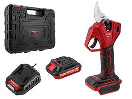 Аккум. секатор WORTEX CBS 2030 в чем. ALL1 SET, БЕСЩЕТ., 18 В, ветки до 28 мм
