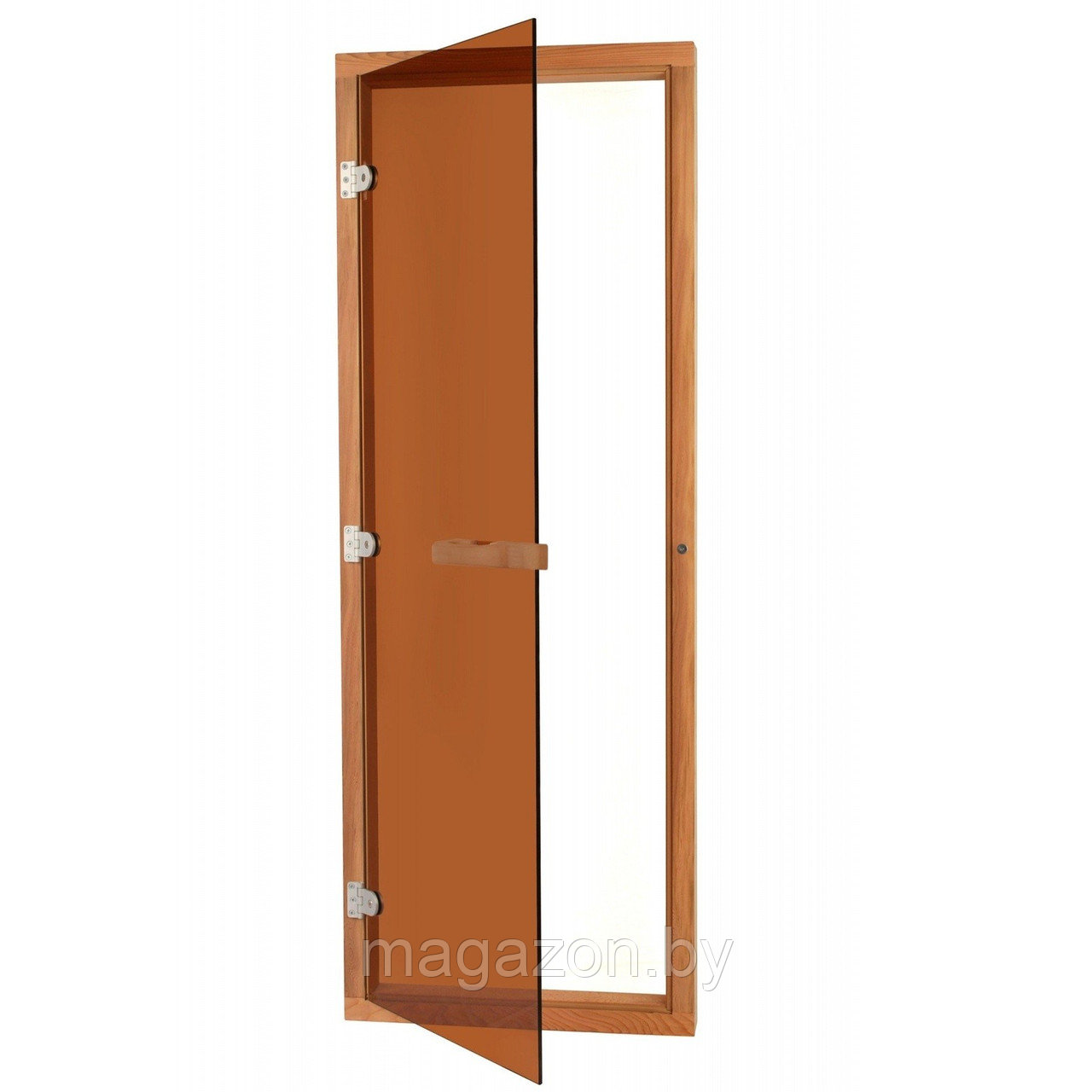 Стеклянная дверь для бани/сауны Cooper Pro 200х70 с порогом, бронза ...