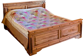 Кровать "Викинг 01-01" (сп.м. 1600х2000)  Ф-181.03 орех ФанДок